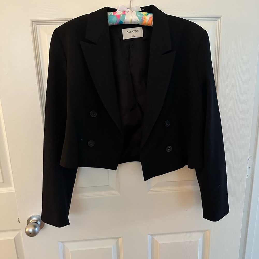 Babaton Black Cropped Jacket